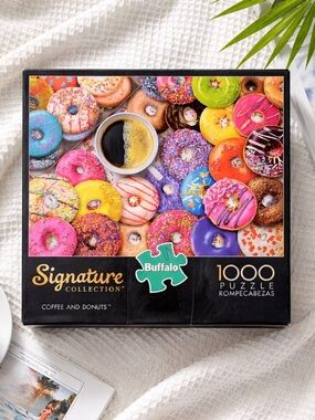 Buffalo Signature Collection - Coffee and Donuts 1,000 Piece Puzzle w/ Poster